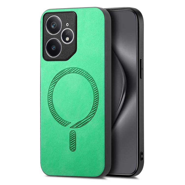 Retro MagSafe Magnetic PU Back Cover Phone Case, Compatible with Realme Neo7