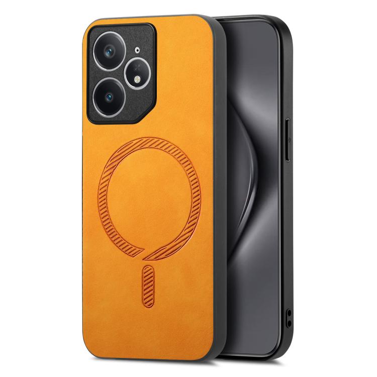 Retro MagSafe Magnetic PU Back Cover Phone Case, Compatible with Realme Neo7