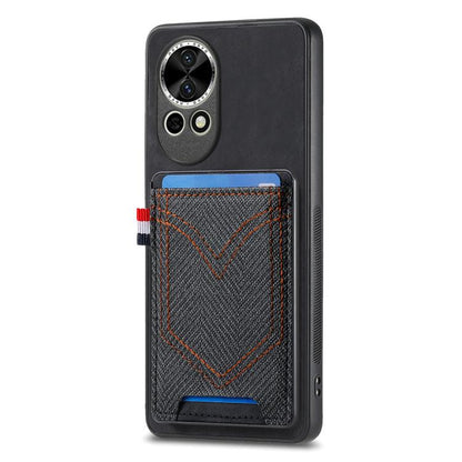 Denim Texture Leather Skin Phone Case with Card Slot, Compatible with Huawei nova 13