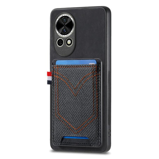 Denim Texture Leather Skin Phone Case with Card Slot, Compatible with Huawei nova 13