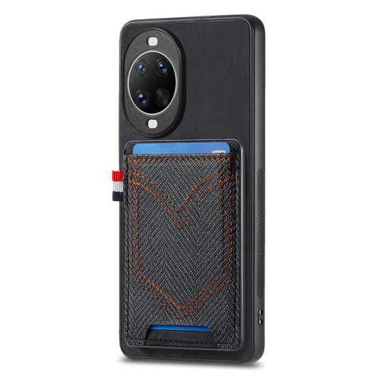 Denim Texture Leather Skin Phone Case with Card Slot, Compatible with Huawei nova 14 Pro