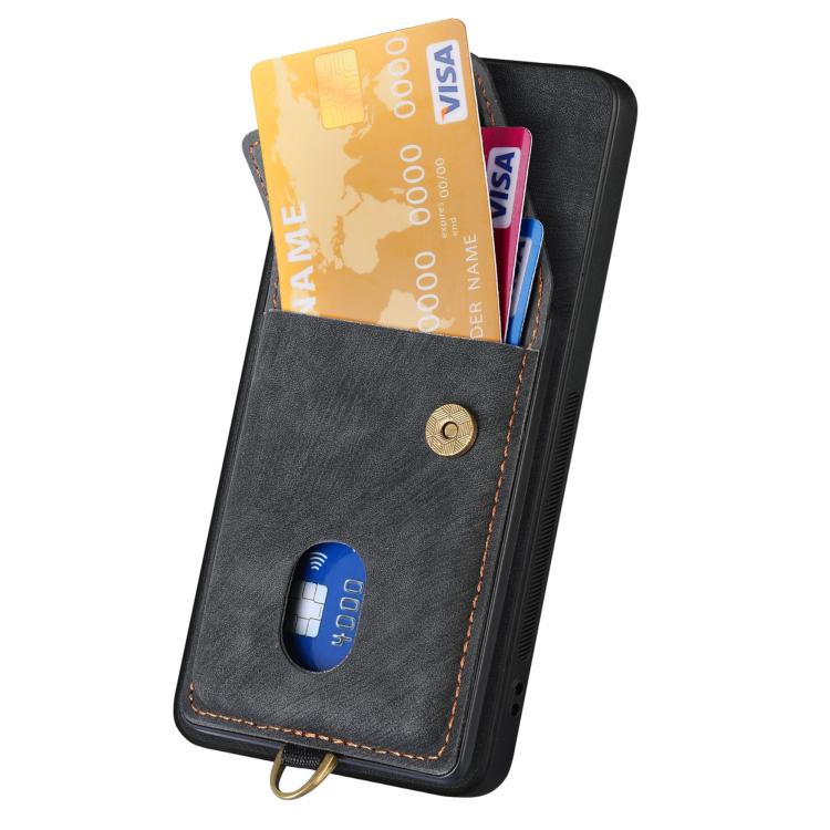 Retro Card Wallet Fold Leather Phone Case with Strap, Compatible with Huawei nova 13 Pro