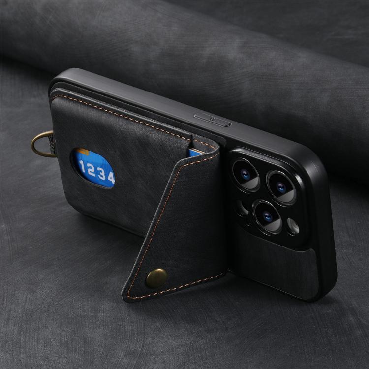Retro Card Wallet Fold Leather Phone Case with Strap, Compatible with Huawei nova 13 Pro