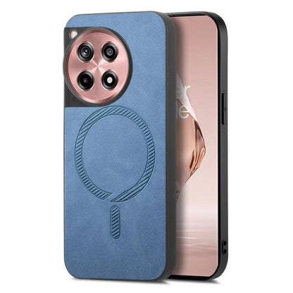 Solid Color Retro Magsafe PU Back Cover Phone Case, Compatible with OnePlus Ace 3 / 12R 5G