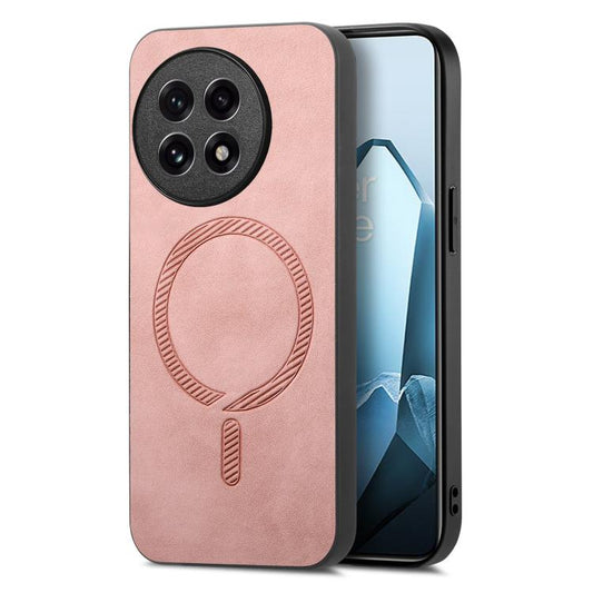 Solid Color Retro Magsafe PU Back Cover Phone Case, Compatible with OnePlus Ace 5 / 5 Pro