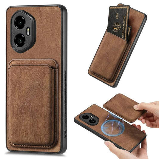 Retro Leather Card Bag Magnetic Phone Case, Compatible with Honor 300