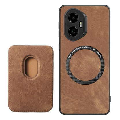 Retro Leather Card Bag Magnetic Phone Case, Compatible with Honor 300