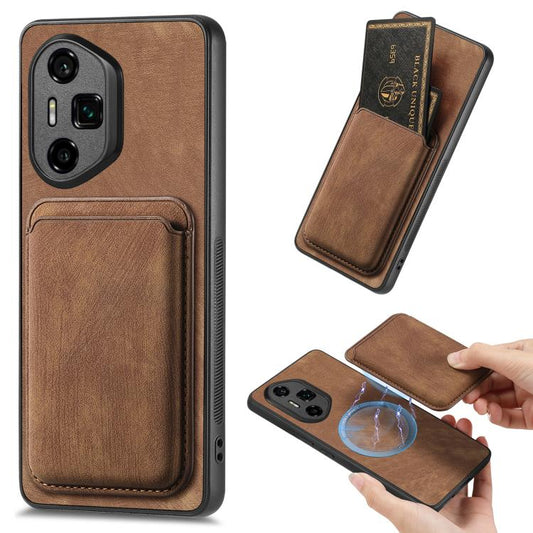 Retro Leather Card Bag Magnetic Phone Case, Compatible with Honor 300 Ultra