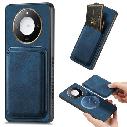 Retro Leather Card Bag Magnetic Phone Case, Compatible with Honor X60 Pro 5G