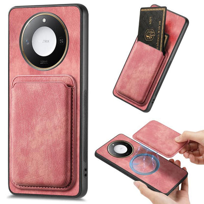 Retro Leather Card Bag Magnetic Phone Case, Compatible with Honor X60 Pro 5G
