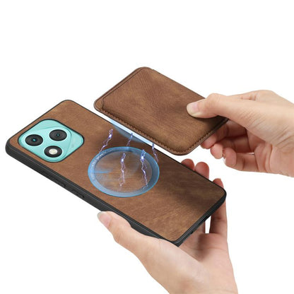 Retro Leather Card Bag Magnetic Phone Case, Compatible with Honor 400 Lite Global