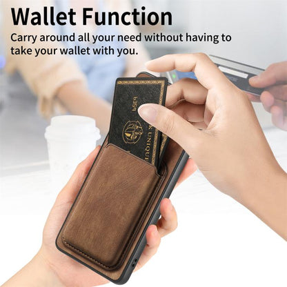 Retro Leather Card Bag Magnetic Phone Case, Compatible with Honor 400 Lite Global