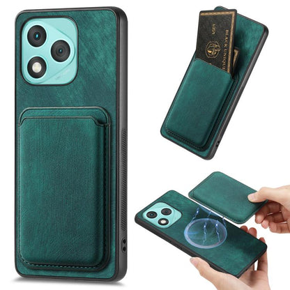 Retro Leather Card Bag Magnetic Phone Case, Compatible with Honor 400 Lite Global