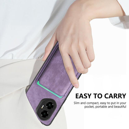Retro Leather Card Bag Magnetic Phone Case, Compatible with Honor X60 Pro 5G