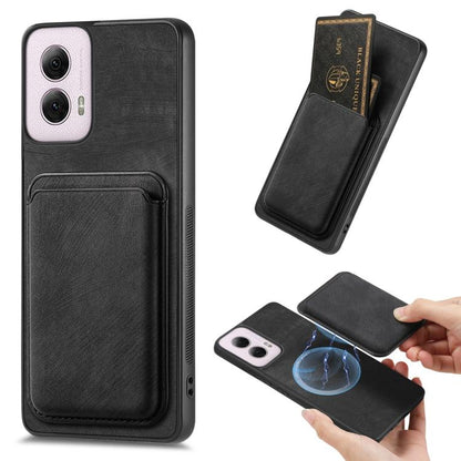 Retro Leather Card Bag Magnetic Phone Case, Compatible with Motorola Moto G Power 5G 2024