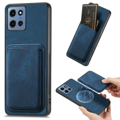 Retro Leather Card Bag Magnetic Phone Case, Compatible with Motorola Moto G 5G 2025