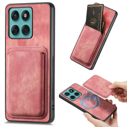 Retro Leather Card Bag Magnetic Phone Case, Compatible with Motorola Moto Edge 60 Fusion