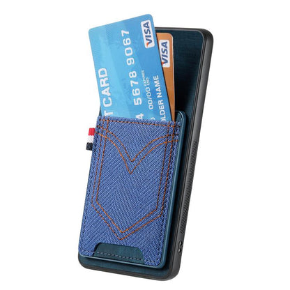 Denim Texture Leather Skin Phone Case with Card Slot, Compatible with Motorola Moto G Power 2025 5G
