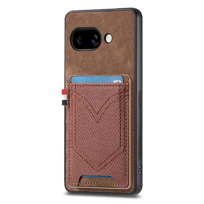 Denim Texture Leather Skin Phone Case with Card Slot, Compatible with Google Pixel 9a