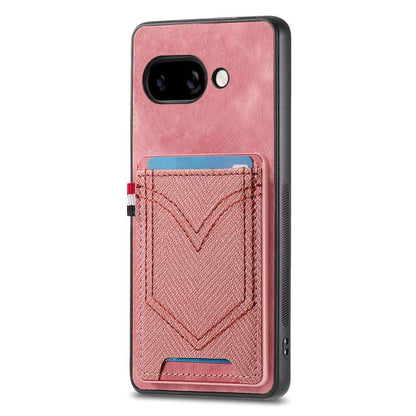 Denim Texture Leather Skin Phone Case with Card Slot, Compatible with Google Pixel 9a