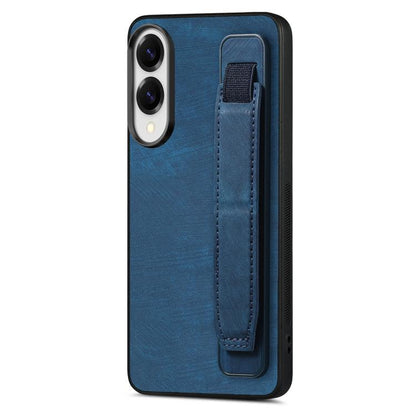 Retro Wristband Holder Leather Back Phone Case, Compatible with Samsung Galaxy S25 Edge 5G