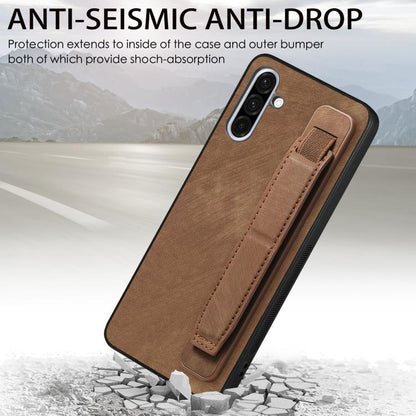 Retro Wristband Holder Leather Back Phone Case, Compatible with Samsung Galaxy A56 5G