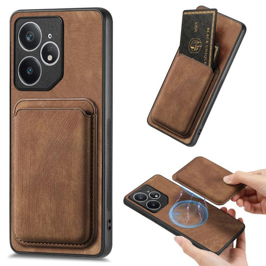 Retro Leather Card Bag Magnetic Phone Case, Compatible with Realme Neo7