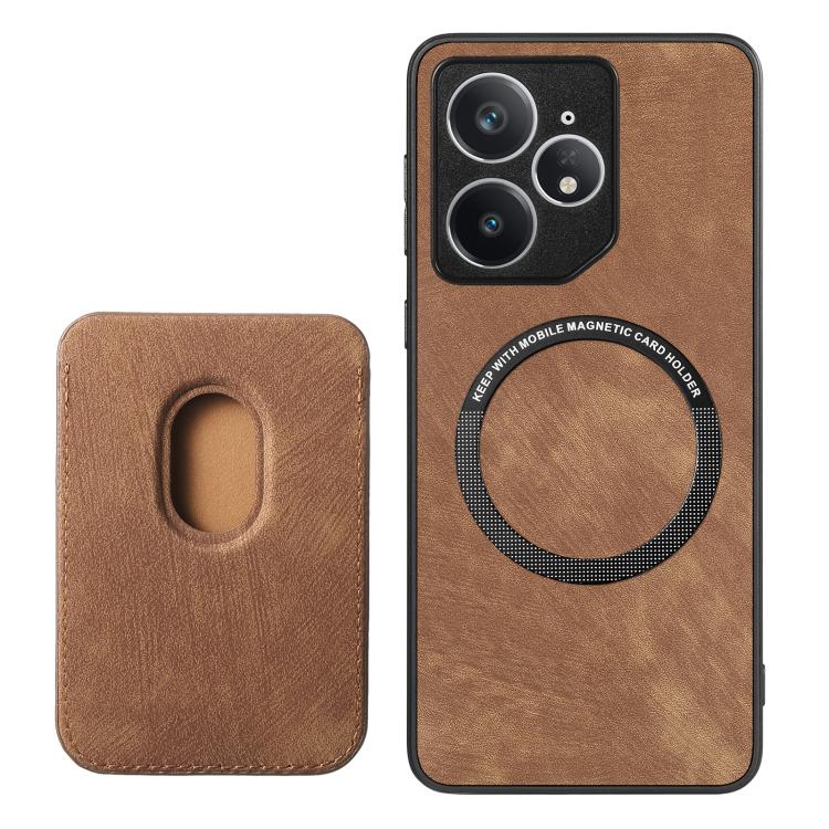 Retro Leather Card Bag Magnetic Phone Case, Compatible with Realme Neo7