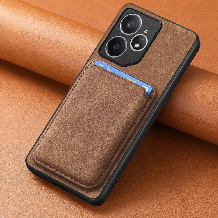 Retro Leather Card Bag Magnetic Phone Case, Compatible with Realme Neo7