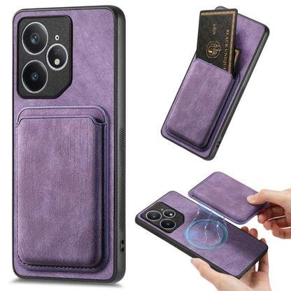 Retro Leather Card Bag Magnetic Phone Case, Compatible with Realme Neo7