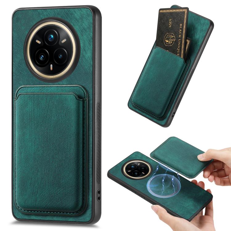 Retro Leather Card Bag Magnetic Phone Case, Compatible with Realme 14 Pro