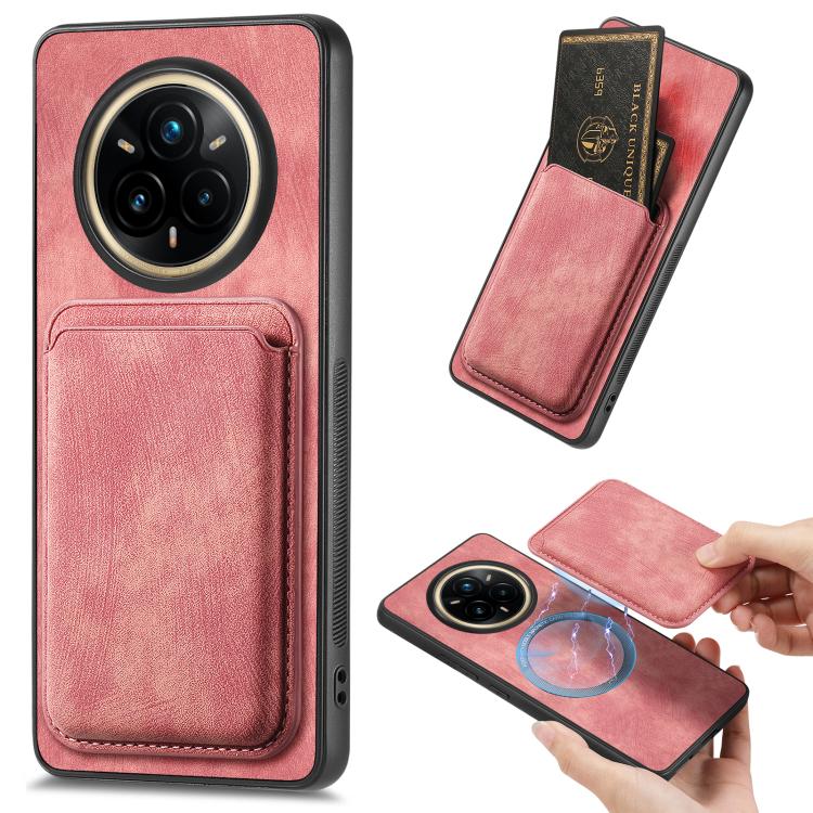 Retro Leather Card Bag Magnetic Phone Case, Compatible with Realme 14 Pro