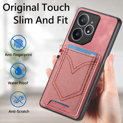 Denim Texture Leather Skin Phone Case with Card Slot, Compatible with Realme Neo7