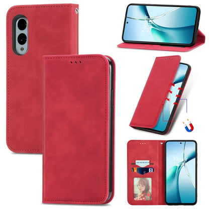 Retro Skin Feel Magnetic Flip Leather Phone Case, Compatible with Fujitsu Arrows We2 Plus / F-51E