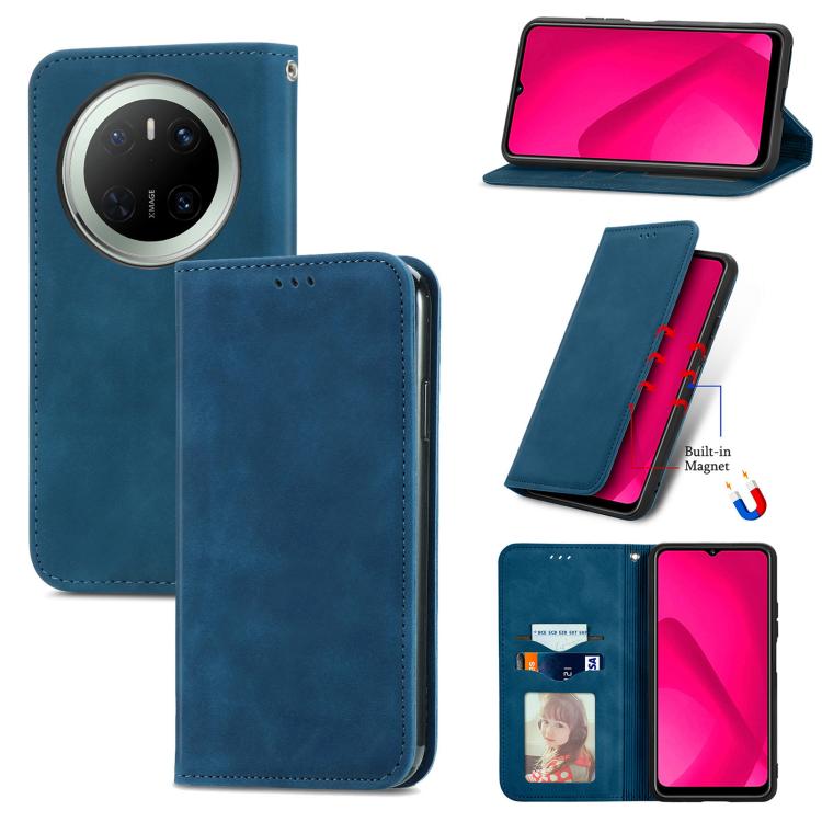 Retro Skin Feel Magnetic Flip Leather Phone Case, Compatible with Huawei Mate 70