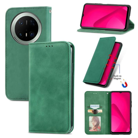 Retro Skin Feel Magnetic Flip Leather Phone Case, Compatible with Huawei Mate 70 Pro