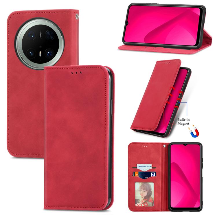 Retro Skin Feel Magnetic Flip Leather Phone Case, Compatible with Huawei Mate 70 Pro