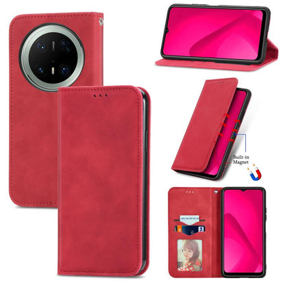 Retro Skin Feel Magnetic Flip Leather Phone Case, Compatible with Huawei Mate 70 Pro+