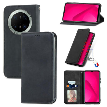 Retro Skin Feel Magnetic Flip Leather Phone Case, Compatible with Huawei Mate 70 Pro+