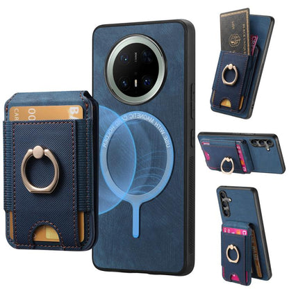 Retro Splitable Magnetic Stand Card Bag Leather Phone Case, Compatible with Huawei Mate 70