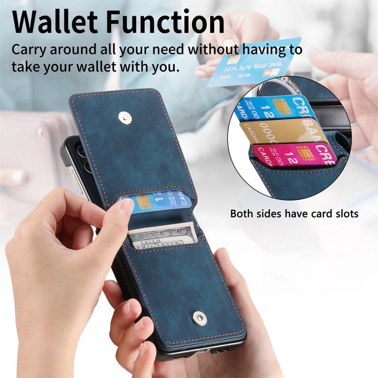 Retro Leather Ring Vertical Flip Wallet Phone Case, Compatible with Motorola Razr 60 Ultra