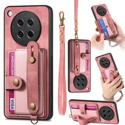 Retro Cross Wristband Wallet Leather Back Phone Case, Compatible with OPPO Find X8s
