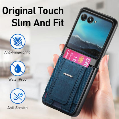 Retro Leather Fold Stand Elastic Card Bag Phone Case, Compatible with Motorola Moto Razr 40 Ultra