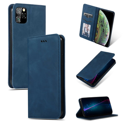 Retro Skin Feel Business Magnetic Horizontal Flip Leather Case for iPhone XI 2019