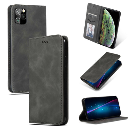 Retro Skin Feel Business Magnetic Horizontal Flip Leather Case for iPhone XI MAX 2019