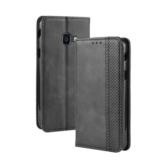 Magnetic Buckle Retro Crazy Horse Texture Horizontal Flip Leather Case for Galaxy Xcover 4s / Xcover 4  , with Holder & Card Slots & Photo Frame