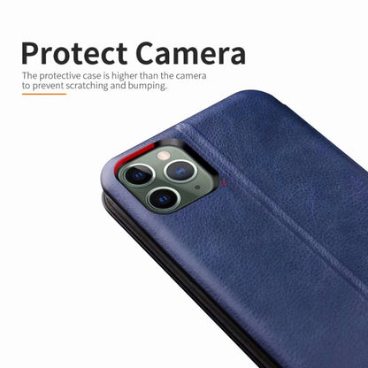 For iPhone 11 Pro Max TPU+PU Integrated Voltage Magnetic Card Holder Retro Leather Case