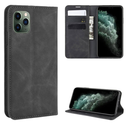 For iPhone 11 Pro Max   Retro-skin Business Magnetic Suction Leather Case with Purse-Bracket-Chuck