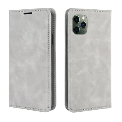 For iPhone 11 Pro Max   Retro-skin Business Magnetic Suction Leather Case with Purse-Bracket-Chuck