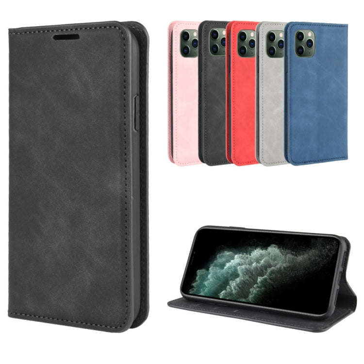 For OnePlus 7T Retro-skin Business Magnetic Suction Leather Case with Purse-Bracket-Chuck